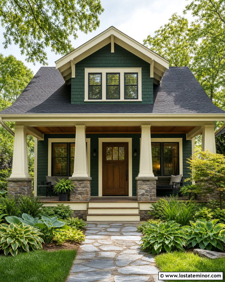 Forest Green Bungalow With Shingle Dormer - 30 Forest Green House Design With Dormers Ideas