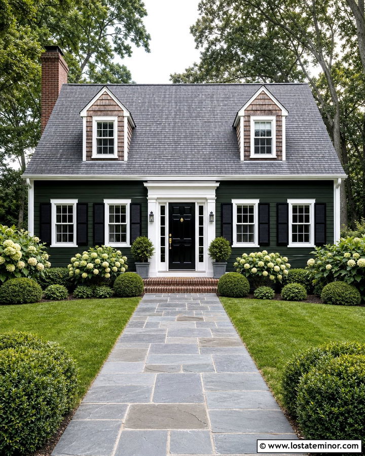 Forest Green Cape Cod With Cedar Shake - 30 Forest Green House Design With Cedar Shake Ideas
