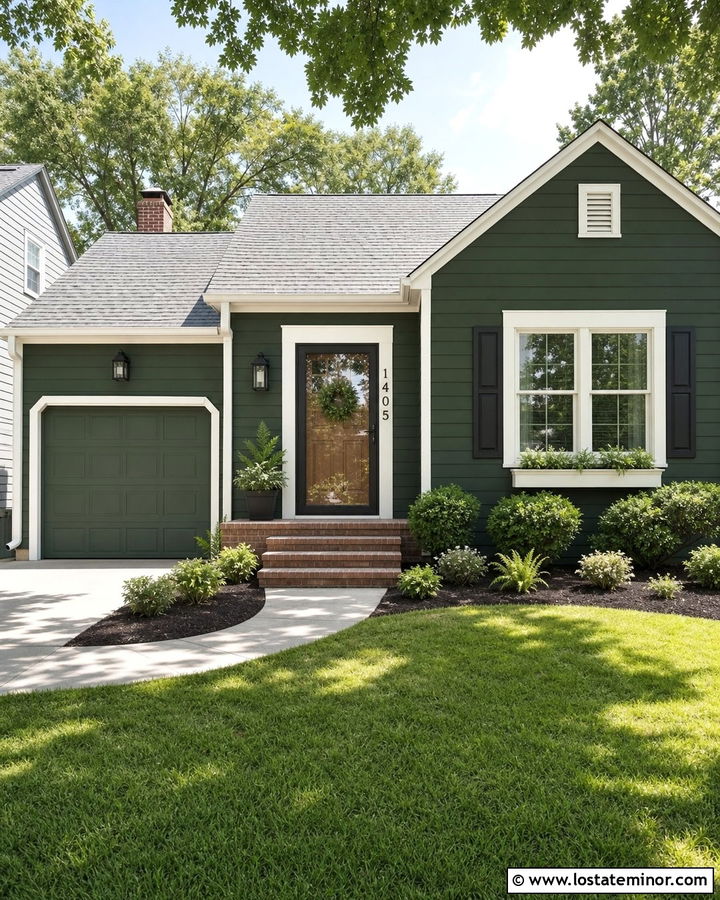 Forest Green House Budget Exterior Update - 30 Forest Green House Design With Storm Door Ideas