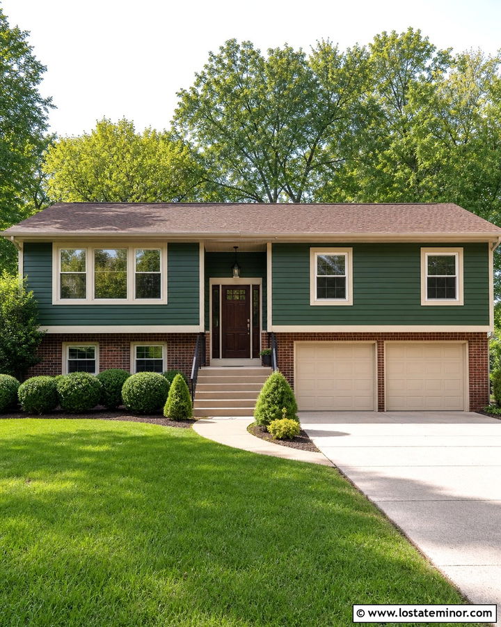 Forest Green House With Beige Trim - 30 Forest Green House Design With Trim Ideas