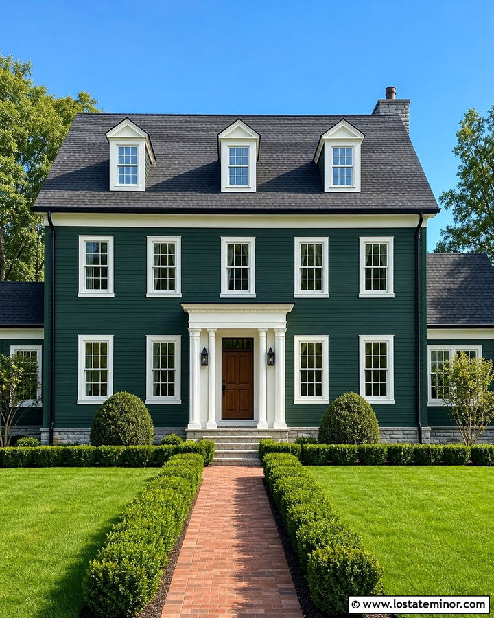 Forest Green House With Charcoal Roof Shingles - 30 Forest Green House Design With Shingles Ideas