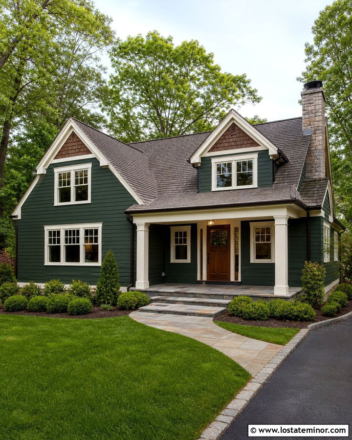 Forest Green House With Clipped Gables - 30 Forest Green House Design With Gables Ideas