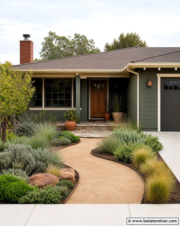 Forest Green House With Decomposed Granite Walkway - 30 Forest Green House Design With Walkway Ideas