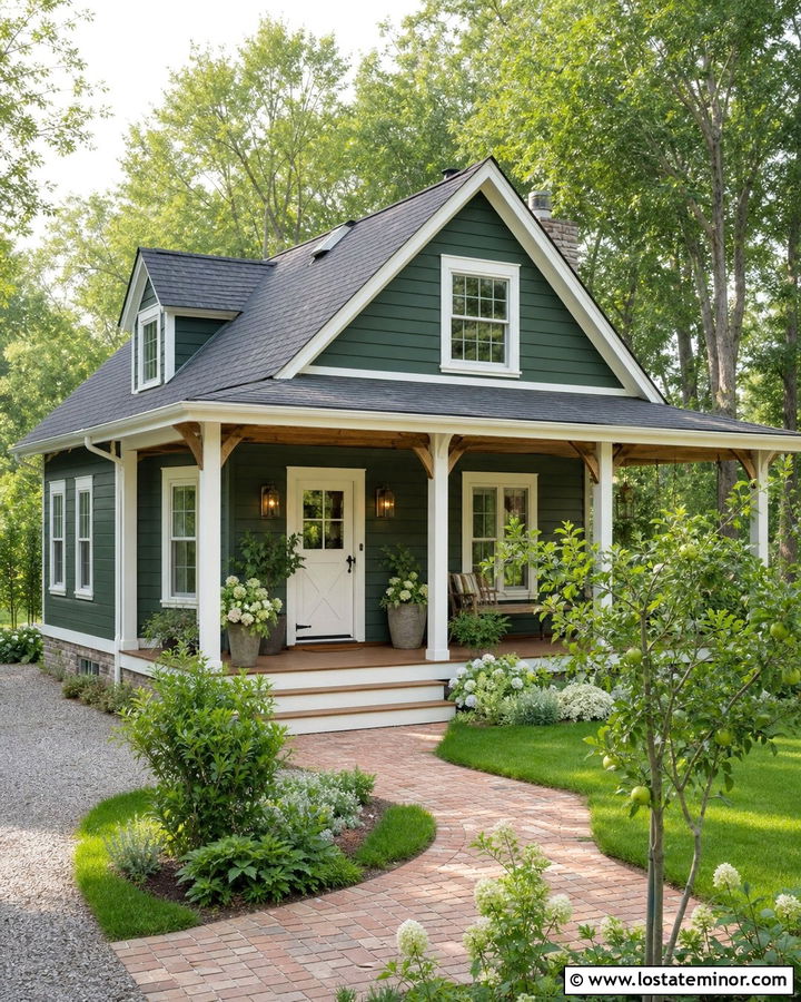 Forest Green House With Dutch Front Door - 30 Forest Green House Design With Front Door Ideas