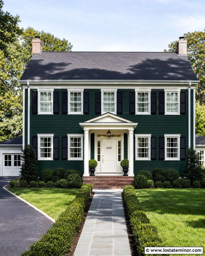 Forest Green House With Numbers On The Door - 30 Forest Green House Design With House Numbers Ideas