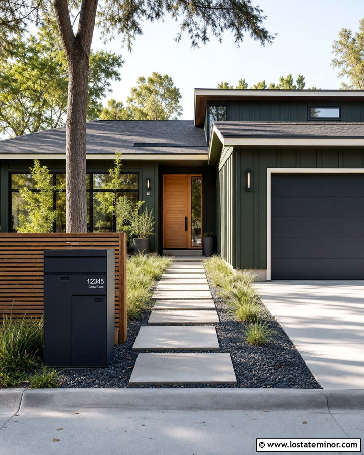 Forest Green House With Package Mailbox - 30 Forest Green House Design With Mailbox Ideas