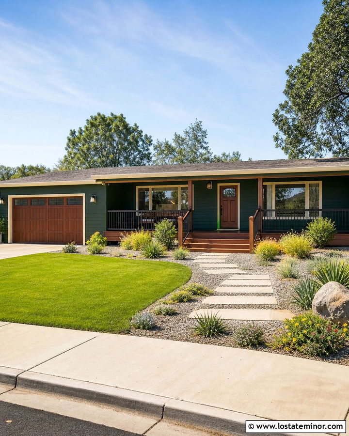 Forest Green House With Redwood Deck - 30 Forest Green House Design With Deck Ideas