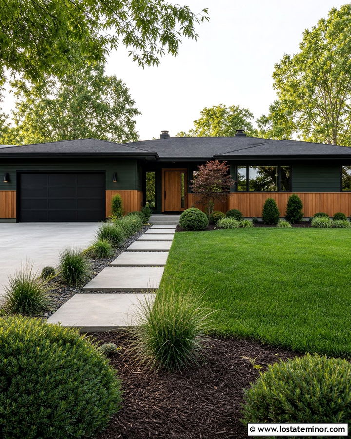Forest Green House With Vertical Wood Wainscoting - 30 Forest Green House Design With Wainscoting Ideas