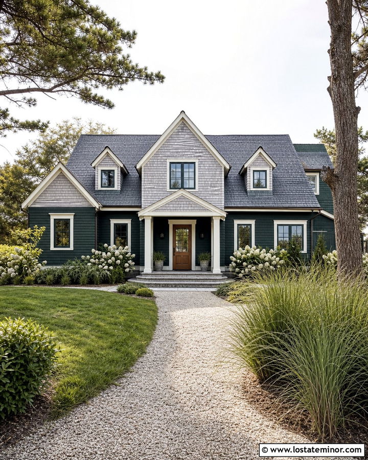 Forest Green House With Weathered Cedar Shake - 30 Forest Green House Design With Cedar Shake Ideas