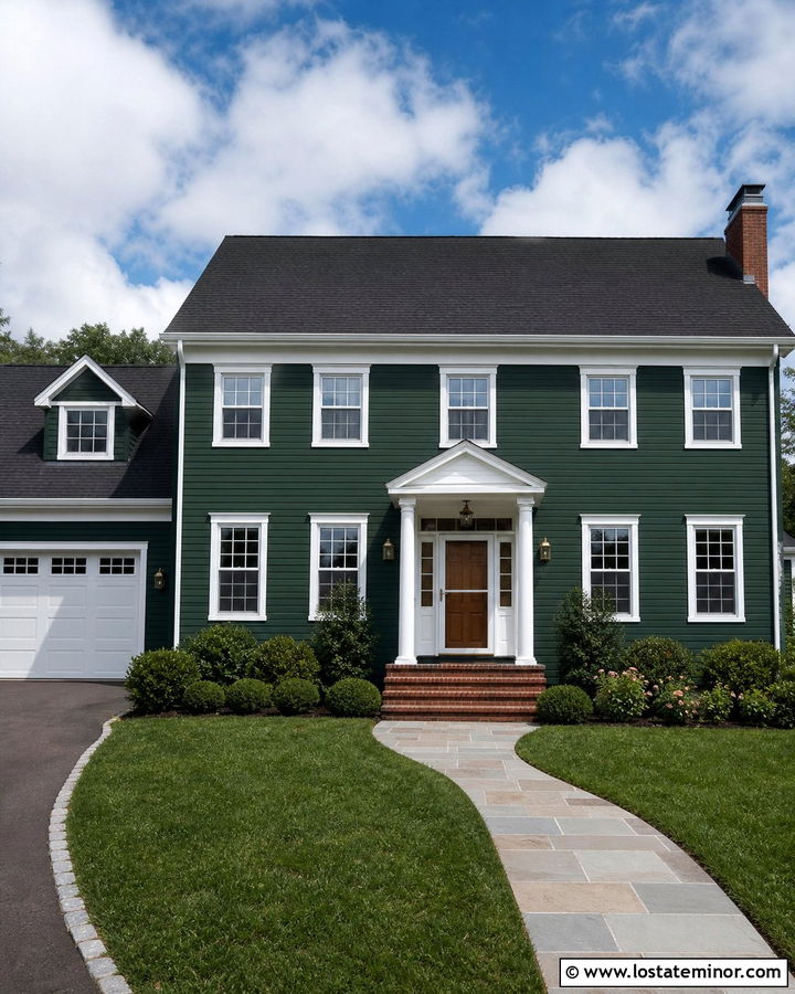 Forest Green House With White Storm Door - 30 Forest Green House Design With Storm Door Ideas