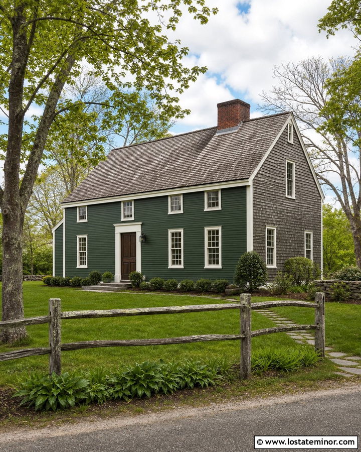 Forest Green Saltbox With Side Gables - 30 Forest Green House Design With Gables Ideas