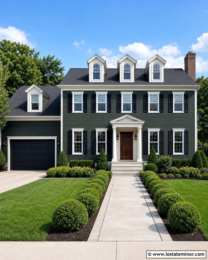 Forest Green Siding With Charcoal Roof - 30 Forest Green House Design With Siding Ideas