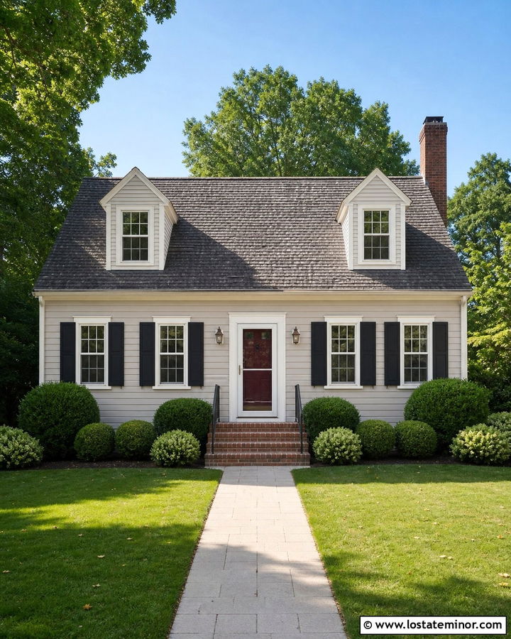 Greige Cape Cod With Storm Screen Door - 30 Greige House Design With Screen Door Ideas