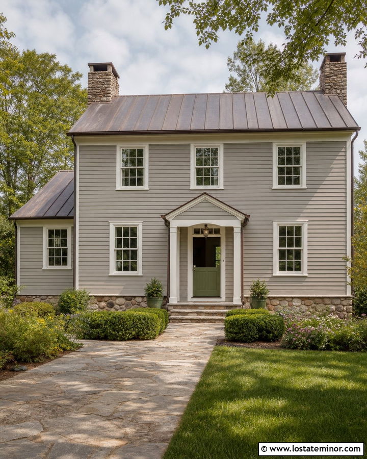 Greige House With Olive Dutch Door - 30 Greige House Design With Dutch Door Ideas