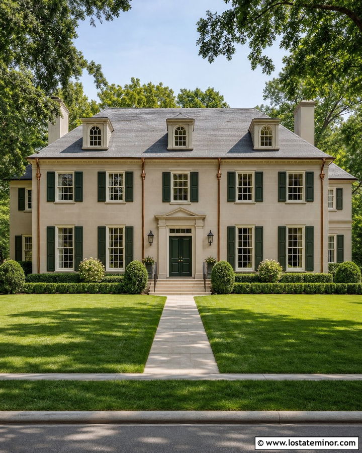 Greige House With Slate Gray Roof - 30 Greige House Design With Roof Ideas