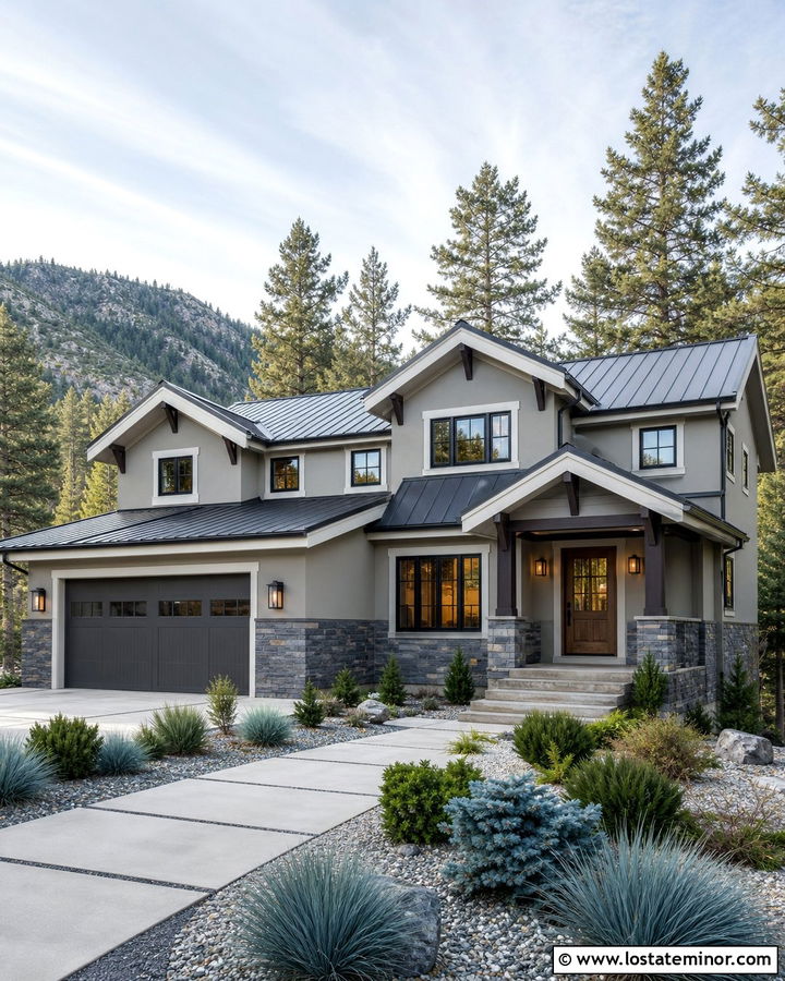 Greige House With Slate Wainscoting - 30 Greige House Design With Wainscoting Ideas