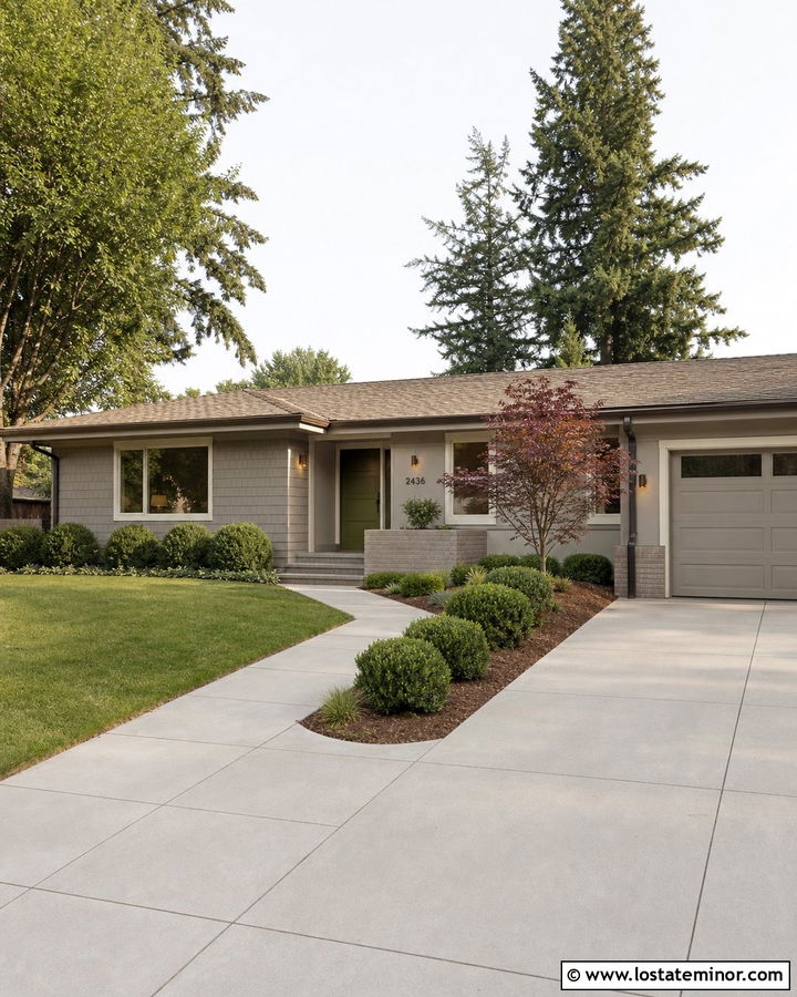 Greige Ranch House With Driftwood Shingles - 30 Greige House Design With Shingles Ideas