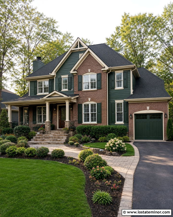 Hunter Green Brick House With Screen Door - 30 Hunter Green House Design With Screen Door Ideas