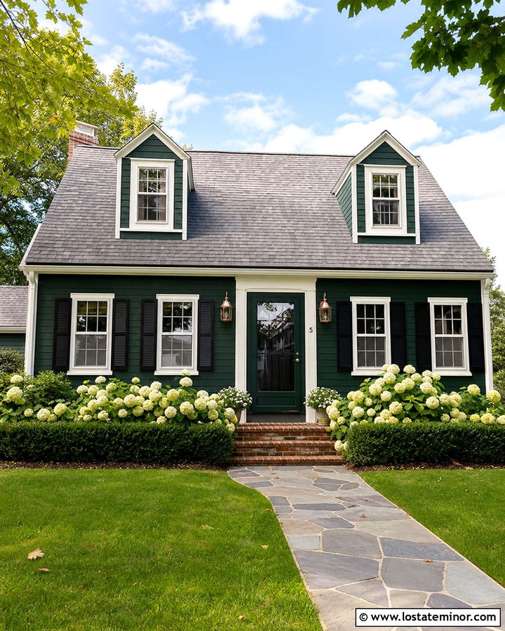 Hunter Green Cape Cod With Matching Storm Door - 30 Hunter Green House Design With Storm Door Ideas