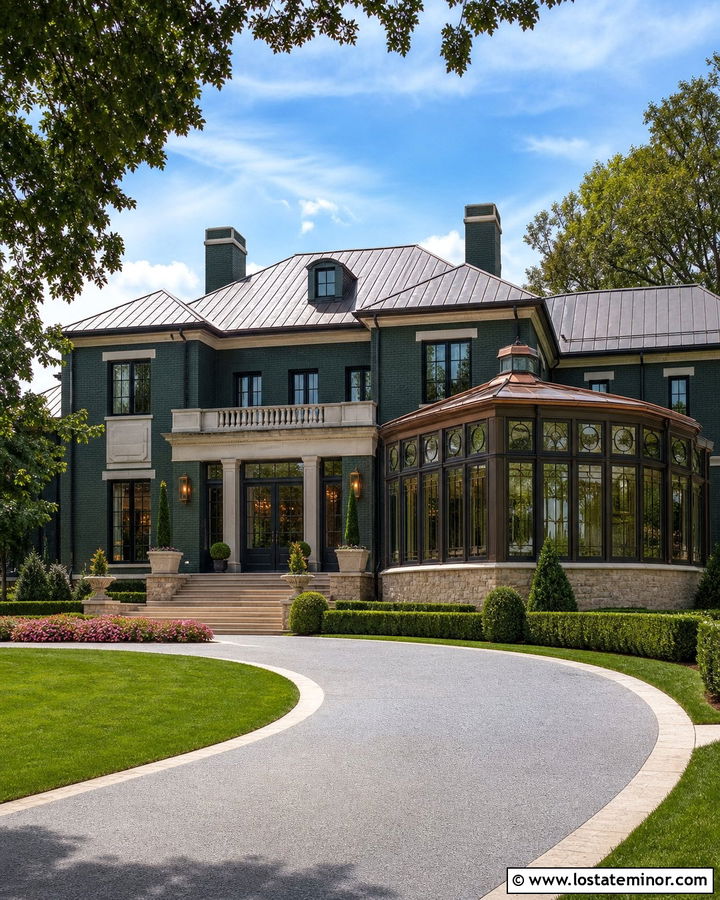 Hunter Green Estate House With Conservatory Sunroom - 30 Hunter Green House Design With Sunroom Ideas