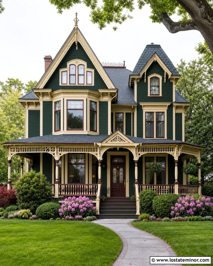 Hunter Green House With Burgundy Front Door - 30 Hunter Green House Design With Front Door Ideas