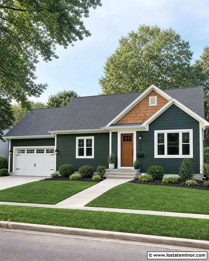 Hunter Green House With Cedar Shake Budget Update - 30 Hunter Green House Design With Cedar Shake Ideas