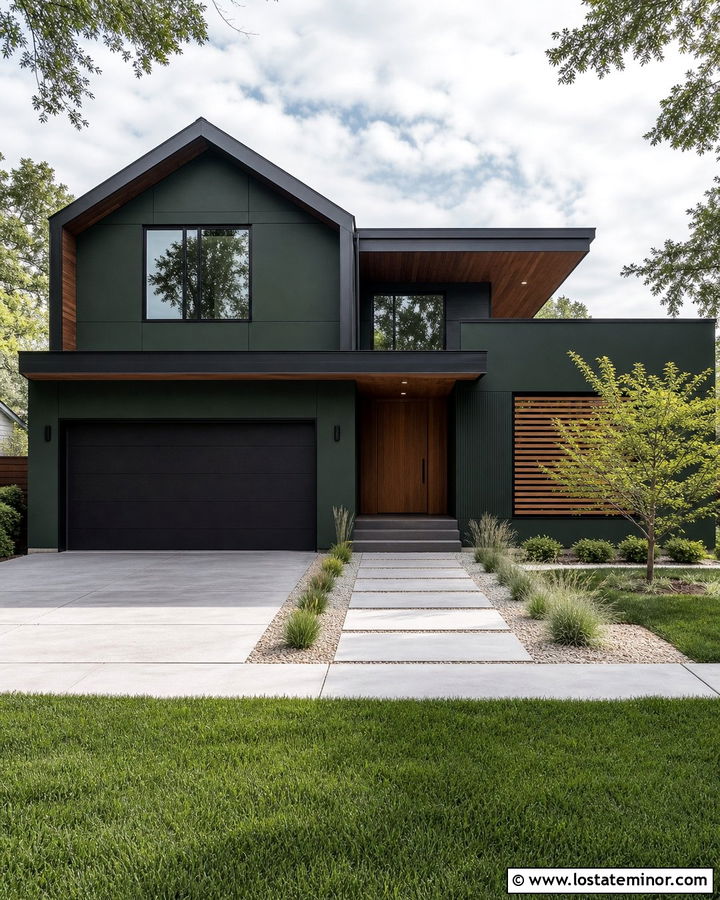 Hunter Green House With Fluted Panel Wainscoting - 30 Hunter Green House Design With Wainscoting Ideas