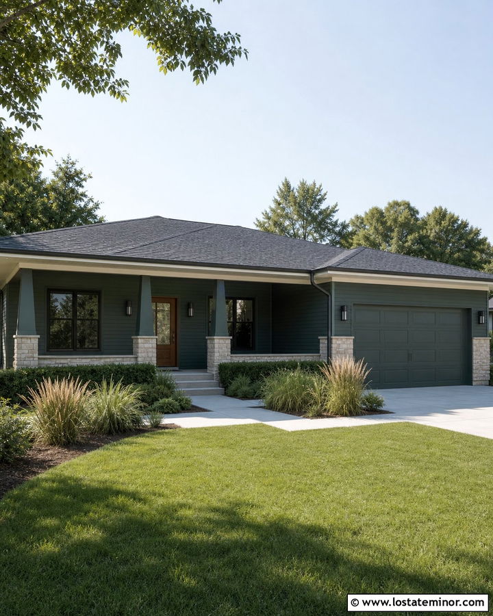 Hunter Green House With Hip Roof - 30 Hunter Green House Design With Roof Ideas