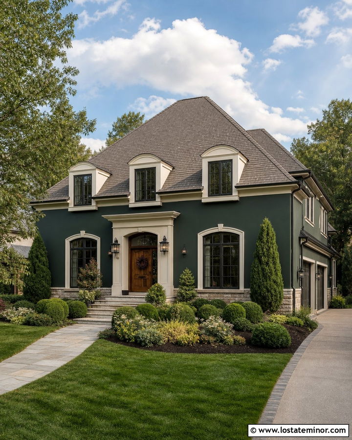 Hunter Green House With Hipped Dormers - 30 Hunter Green House Design With Dormers Ideas