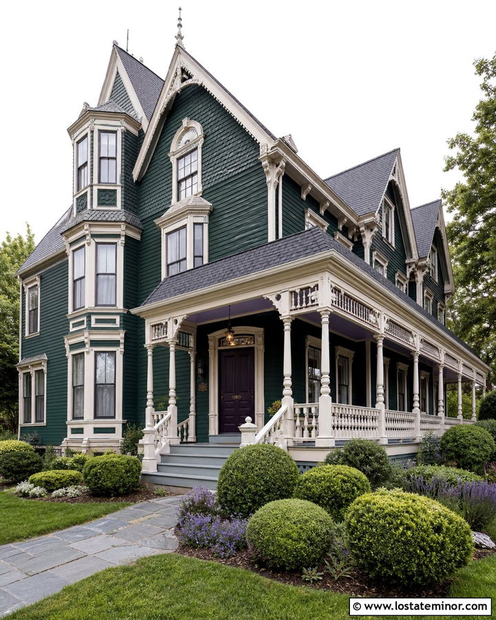 Hunter Green House With Lavender Porch Ceiling - 30 Hunter Green House Design With Porch Ceiling Ideas