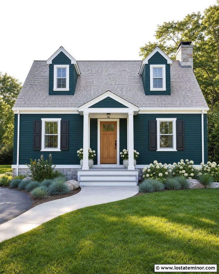 Hunter Green House With Light Gray Roof - 30 Hunter Green House Design With Roof Ideas