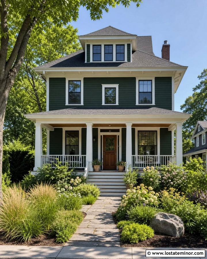 Hunter Green House With Native Plant Garden - 30 Hunter Green House Design With Front Yard Ideas