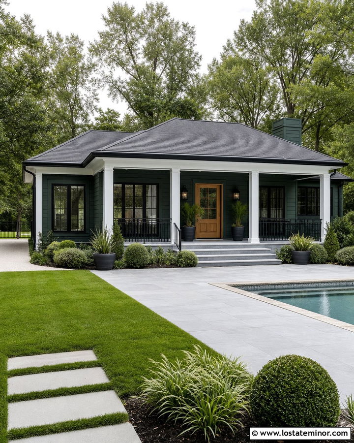 Hunter Green House With Pool Deck - 30 Hunter Green House Design With Deck Ideas