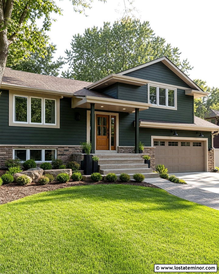 Hunter Green House With Taupe Porch Ceiling - 30 Hunter Green House Design With Porch Ceiling Ideas