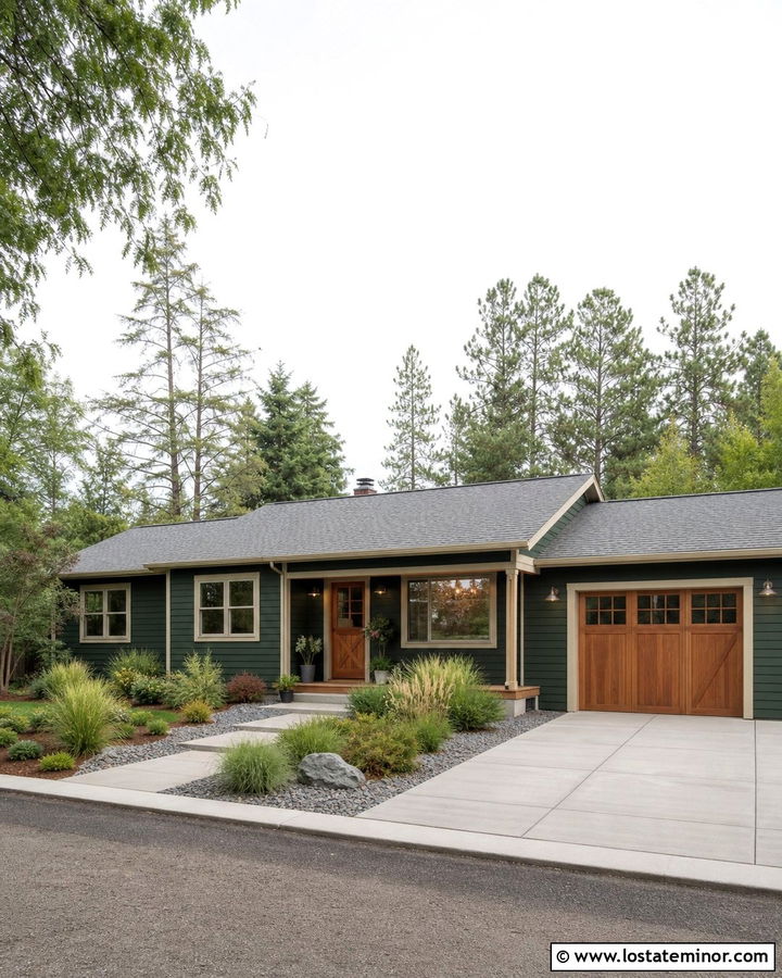 Hunter Green Ranch With Cedar Dutch Door - 30 Hunter Green House Design With Dutch Door Ideas