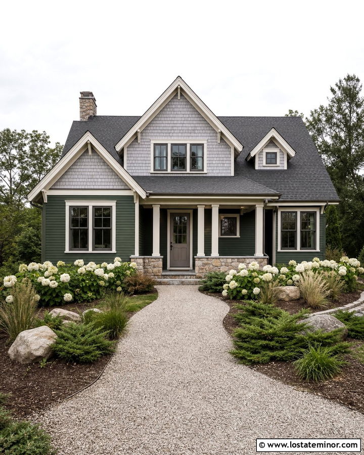 Hunter Green Shingle House With Gray Dutch Door - 30 Hunter Green House Design With Dutch Door Ideas