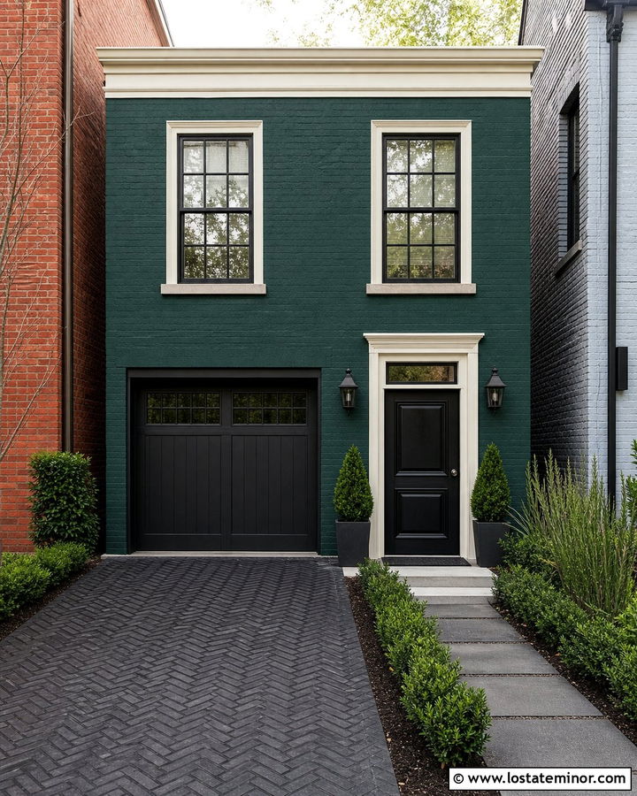 Hunter Green Townhouse With Permeable Brick Driveway - 30 Hunter Green House Design With Driveway Ideas