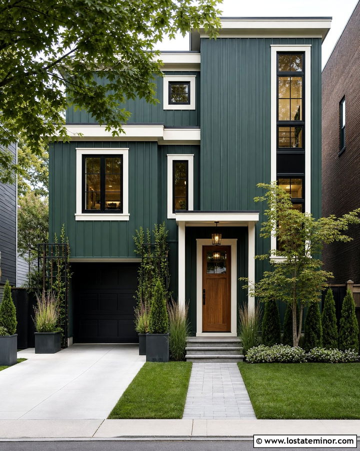 Hunter Green Urban House With Vertical Landscaping - 30 Hunter Green House Design With Landscaping Ideas