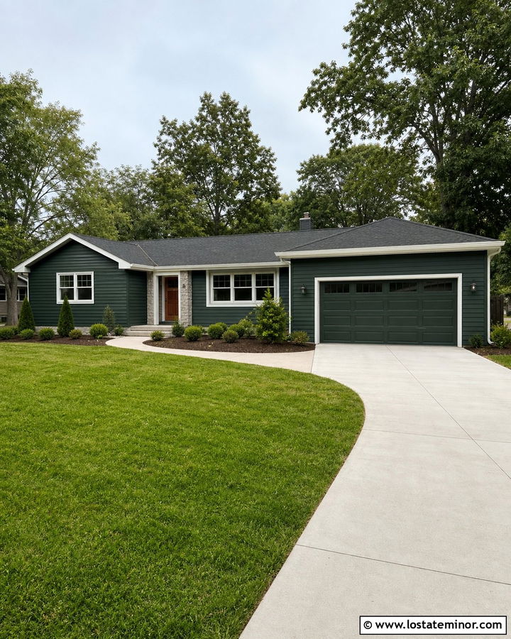 Hunter Green Vinyl Siding - 30 Hunter Green House Design With Siding Ideas