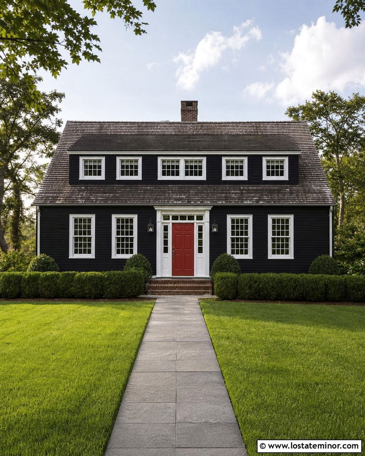 Jet Black Cape Cod With Shed Dormers - 30 Jet Black House Design With Dormers Ideas