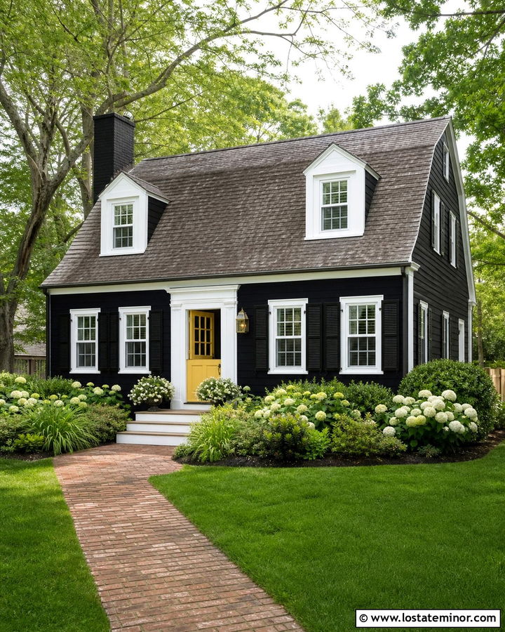 Jet Black Cape Cod With Yellow Dutch Door - 30 Jet Black House Design With Dutch Door Ideas