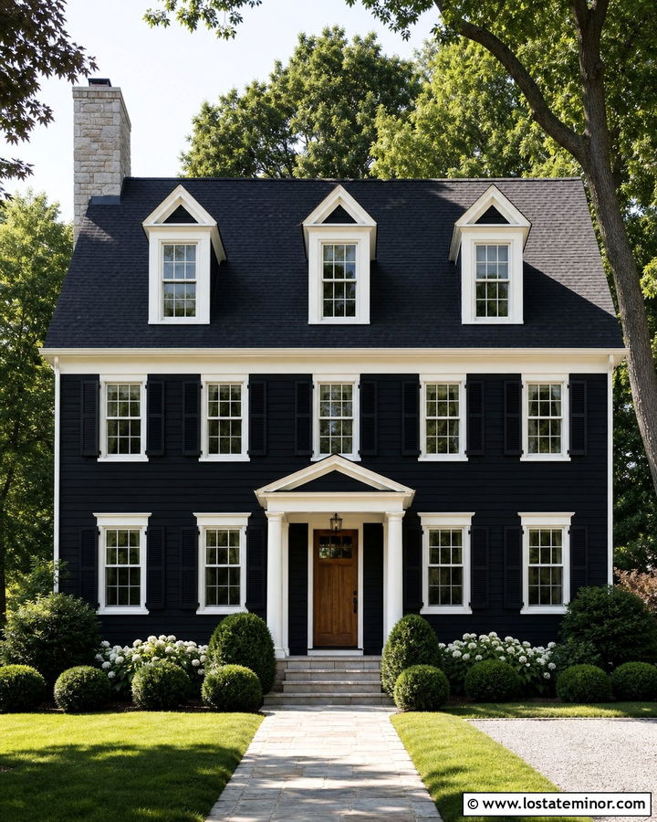 Jet Black House With Dormer Roof - 30 Jet Black House Design With Roof Ideas