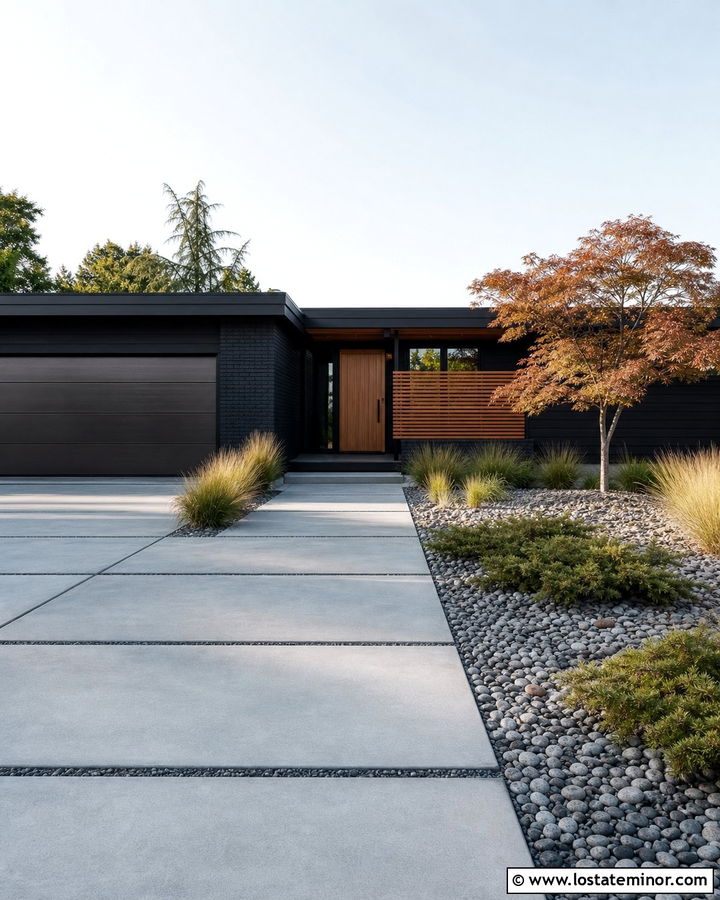 Jet Black Midcentury House With Cedar Shutters - 30 Jet Black House Design With Shutters Ideas