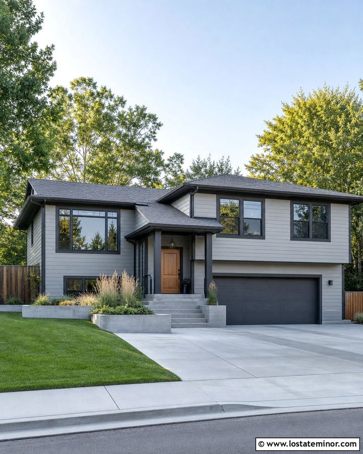 Light Gray House With Charcoal Trim - 30 Light Grey House Design With Trim Ideas