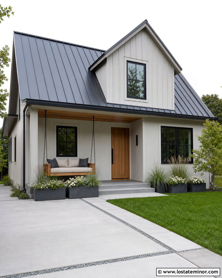 Light Gray House With Daybed And Cedar Accents - 30 Light Grey House Design With Daybed Ideas