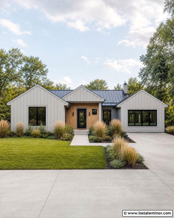 Light Gray House With Matching Gray Trim - 30 Light Grey House Design With Trim Ideas
