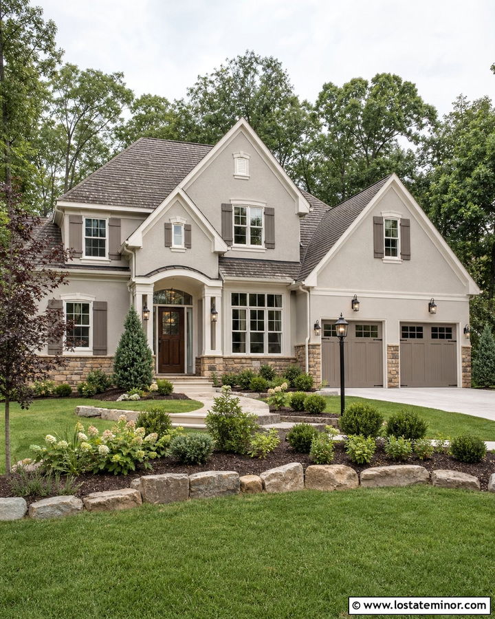 Light Gray House With Taupe Accents - 30 Light Grey House Design With Accents Ideas