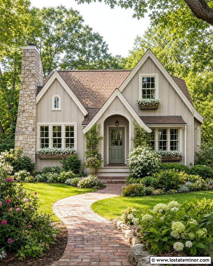Light Grey Board and Batten Cottage - 30 Light Grey House Design With Board and Batten Ideas