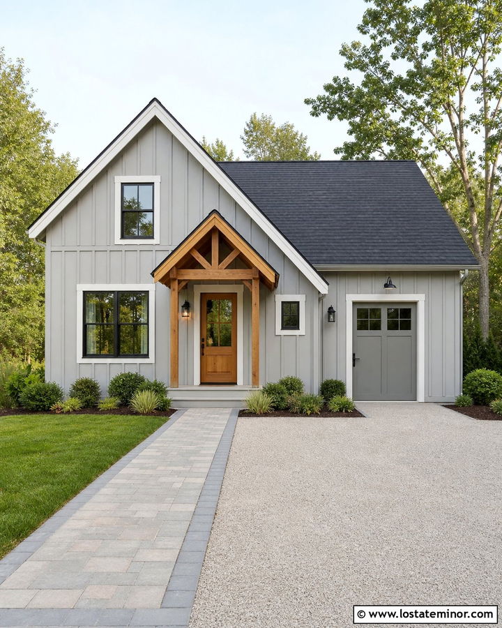 Light Grey Board and Batten Small House - 30 Light Grey House Design With Board and Batten Ideas