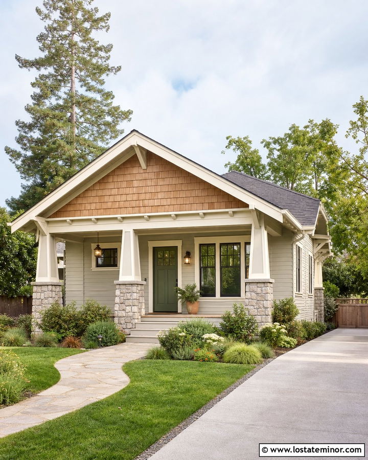 Light Grey Bungalow With Cedar Shake - 30 Light Grey House Design With Cedar Shake Ideas